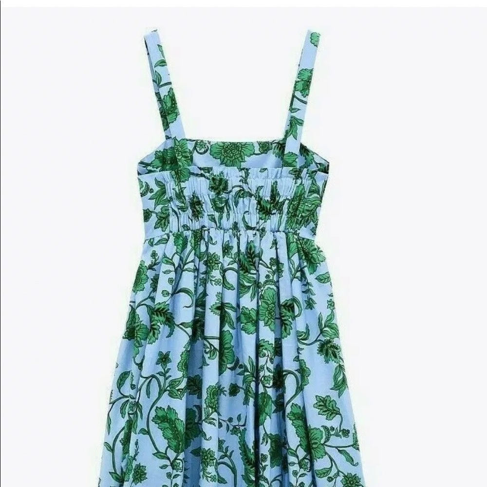 ZARA Floral MIDI STRAIGHT NECK DRESS REF 7563/247 - Picture 4 of 4